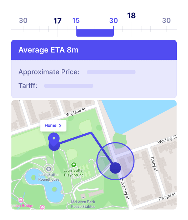 A cell phone showing the location of a park.