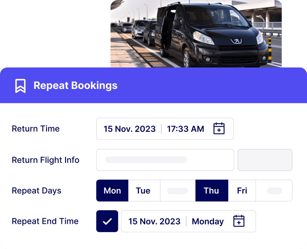 A screen shot of the Autocab Application