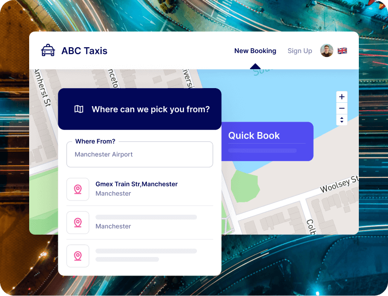 A screenshot of a map with a question box.