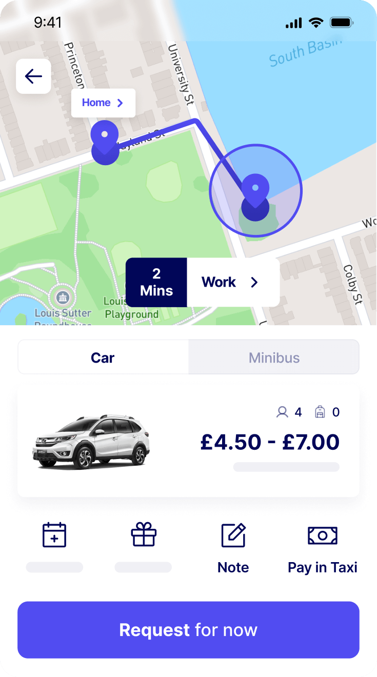 A screenshot of the Autocab Application.