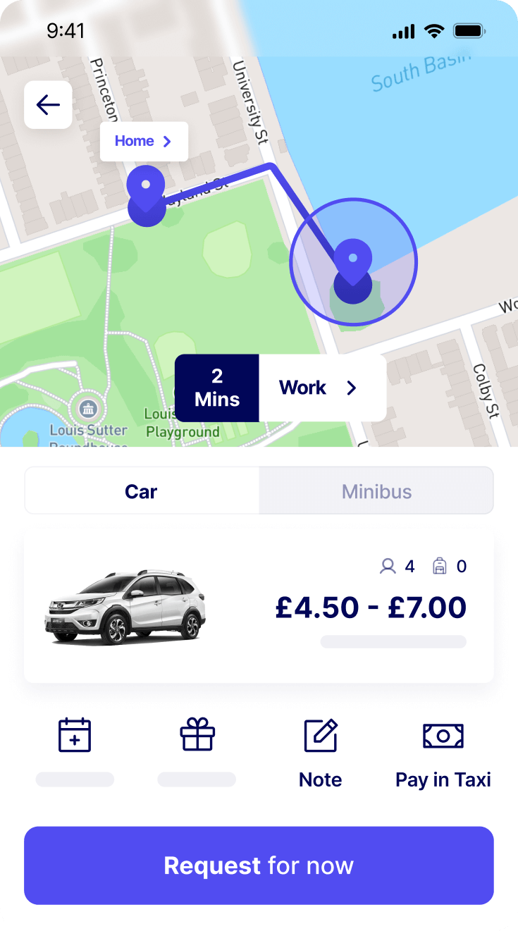 A screenshot of the Autocab Application.
